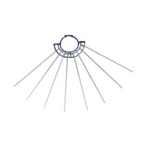 Secador de ropa para tubos de estufa – 8 derivaciones – 60 cm – Color blanco – FAVERGE