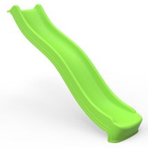 Rebo 8ft (220cm) Universal Children’s Plastic Garden Kids Wave Slide - Light Green