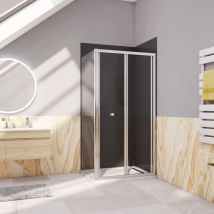 Box Doccia Angolare 100x90 Cm Alto 185 Cm Porta A Soffietto Con Parete Laterale In Vetro Temperato 5 Mm Cromato