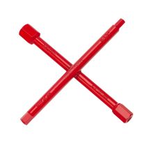 Virax Kreuzschlüssel 220470 – Handwerkzeug für Heizkörperventile – Außensechskant: 10mm, 12mm, 17mm, 22mm – Innengewinde: M8, M10, M12