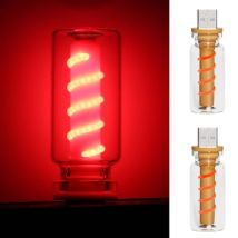 Lot de 2 lampes de voiture rétro, éclairage intérieur LED USB enfichable avec tactile et dimmable, veilleuse USB de voiture, mini lumières intérieures