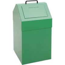 Contenitore per la raccolta differenziata 45 litri in lamiera d'acciaio verde RAL 6024 – Dimensioni 320x650x310 mm – Stumpf