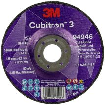 Cubitron 94946 Cubitron 3 Cut And Grind Disco Per Sgrossatura Diametro 125 Mm Ø Foro 22.23 Mm 10 Pz.