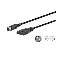 Cavo Minidin femmina 4 pin-molex 3 pin – 200 mm – Nero – Adattatore per cavi a bassissima tensione – Nimo