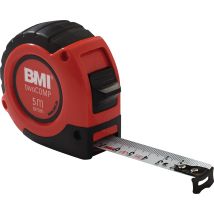 BMI Taschenbandmaß 8m x 25mm – ABS-Gehäuse – Automatischer Bandrücklauf – Gürtelclip – Magnet im Anfangshaken