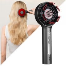 Haarbürsten-massagegerät – Elektrische, Kabellose Haarbürste Mit Lichttherapie Zur Massage Von Haar Und Kopfhaut, Auch Zum Auftragen Von Ölen Und 