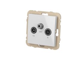 Prise Tv + Fm + Sat Blanc Efapel Logus 90
