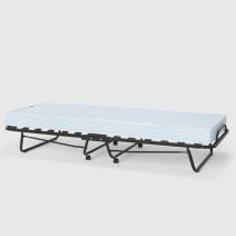 Cama Plegable Con Colchón Y Somier De Microfibra 80x190cm Demetra - Azul