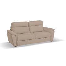 Sofá Gonzaga De 3 Plazas Fijo Con Cabezales Ajustables En 3 Posiciones Color Caribú H94xl205xp96.