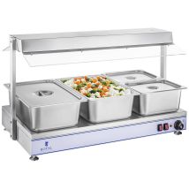 Placa Calefactora Eléctrica Compacta, 3 Lámparas Halógenas, 1550w, 230v