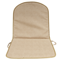 Coussins Avec Dossier Bas Pour Chaises Et Fauteuils Polyester Et Coton Cm 80x42x2 Avec Rembourrage 8 Pcs Taupe Pour Jardin Exte'rieur