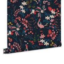 Joules - Vliestapete Fields Edge Floral French Navy 10mx52cm