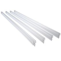 4 Pezzi Guarnizione Sottoporta (modello-1) Per Box Doccia Lunga 90 Cm Per Vetro Da 8 Mm Coda Morbida Larga 23 Mm Tagliabile