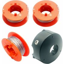 Carretes De Hilo De Repuesto Para Recortadora Bosch Art 23/26/30 Combitrim 23/26 Easytrim, Para Carrete De Hilo Único Bosch F016800175, Con 1 Tapa De 
