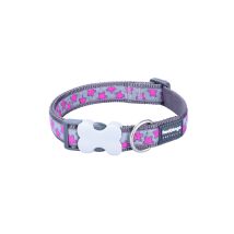 Collar Para Perro Red Dingo Style Hot Pink On Cool Grey 31-47 Cm
