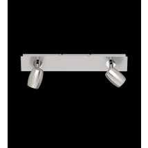 Faretto Michael 2xGU10 in Acciaio Satinato – 32x5x13 cm – Nichel Opaco – 28 W – Illuminazione Moderna