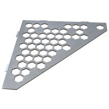 Duschablage Aus Edelstahl 20,4 X 20,4 Cm X 2 Mm - Fünfeckig Design Hexagone - Befestigung Ohne Bohren