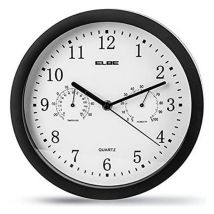 Reloj de pared con higrómetro y termómetro – Diámetro 25 cm – Diseño elegante para interiores