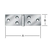 Cerniera GAH 100 mm – Acciaio inossidabile laminato – Perno in acciaio inossidabile