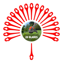Terratek Replacement Grass Strimmer Blades 20 Pack
