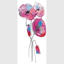 Poster Intissé - Coquelicots D'Art - 90x202 Cm