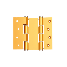 Bisagra doble acción de pared – Oro – Ideal para puertas de 25 a 35 mm – Montaje rápido