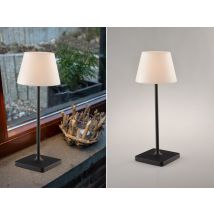 Intec - Akku Led Outdoor Tischleuchte Jammin Schwarz, Dimmbar Höhe 39cm