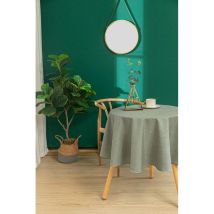 Tischdecke Mit Fleckenschutz Einfarbig Perle Rund 160cm - -. - Gris