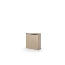 Mueble Multiusos Con 2 Puertas, Tirador Ranurado, 3 Estantes Regulables En Olmo