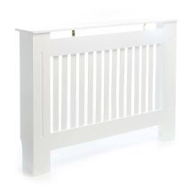 Toboli Cubre Radiador Color Blanco 112x19x82cm Tablero Mdf Cubierta Radiador Calefacción Moderno