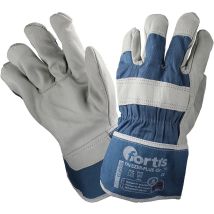 EDE Winterhandschuh Freezer Plus Größe 10 – Rindvollleder – EN 388:2003 – Blau-Weiß