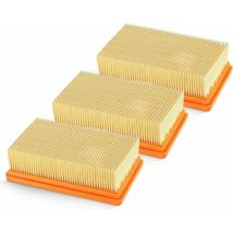 Paquete De 3 Filtros Plisados ​​planos De Repuesto Para Aspiradoras En Seco Y Húmedo Karcher Mv4, Mv5, Mv6, Wd4, Wd5, Wd6, Wd4p, Wd5p Y Wd6p (