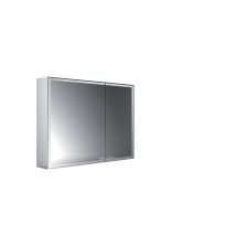 Armadio a Specchio Illuminato emco Prestige 2 – Larghezza 887 mm – 2 Ripiani in Vetro – Bluetooth – Bagno