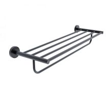 Nimco - Unix - Ablage Mit Handtuchhalter, Länge 65 Cm, Schwarz Matt Unc 13063-90