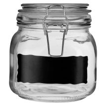 Premier Housewares - Glass With Clip Top Lid Small Storage Jar