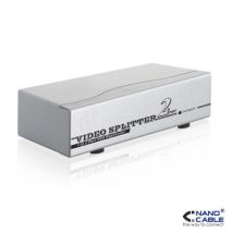 NANO KABEL SVGA-Signalsplitter 2 Ausgänge 250 MHz bis 1920x1440 bis 65m robustes Metallgehäuse