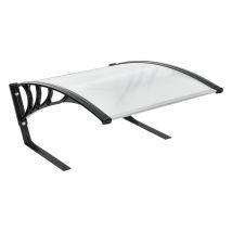Garage für Mähroboter – 78 x 103 x 45,5 cm – ABS-Kunststoff, Polycarbonat, Aluminium, Metall – Schwarz, Transparent