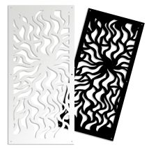 Splash - Panneau Ajouré En Pvc - Brise-soleil - Couleur : Blanc - Dimension : 73x148 Cm
