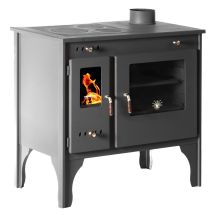 Prometey - Cuisinière À Bois Eco Retro – 7 Kw Style Vintage, Efficacité Écologique Et Plaque Supérieure En Fonte