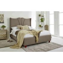 Casa - Florentine Mink Arlington Fabric Small Double Bed Frame