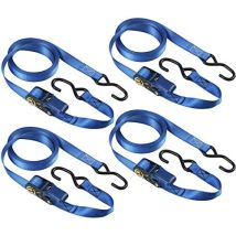 Master Lock – 4 Zurrgurte 5m blau mit Ratsche – 4367EURDAT – Zurrgurt mit Ratsche – 5 m x 25 mm
