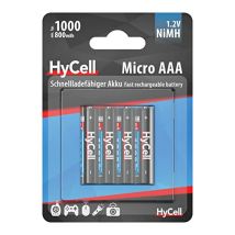 Hr03 1000 Batteria Ricaricabile Ministilo (aaa) Nimh 800 Mah 1.2 V 4 Pz. - Hycell
