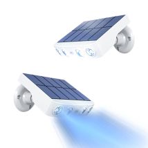 Solar Lights Outdoor, [2 Pieces] Solar Lights Outdoor Motion Sensor, 360° Outdoor Solar Spotlight [1200mah] Waterproof Outdoor Solar Lantern Garden (