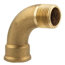 Bevo - Tecuro Bogen 90° Lang, Innengewinde Rp X Außengewinde G 1 1/2 Zoll - Ms-blank Cw617n