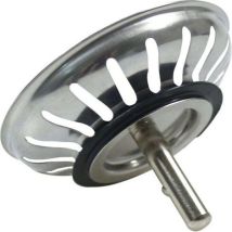 Panier Pour Bonde D'Évier De Cuisine 80 Mm - Crépine Universelle Acier Inoxydable, Bouchon Panier Pop-up, - Lavable Lave-vaisselle, Ne Se Bouche & Ne 