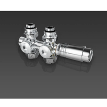 Multi-block Thermostatic Valve Kit For Two-pipe Radiator Valves G1/2 Connection - Chrome