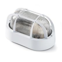 Aplique ovalado blanco E-27 60W – Iluminación exterior – Famatel