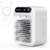 Royaluxe-climatiseur Portable, Climatiseur Mobile Silencieux, Refroidisseur D'Air De 500 Ml, Rafraichisseur D'Air,2vitesses+2modes De Brumisation, 