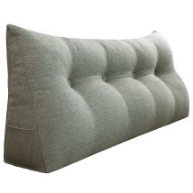 Vercart - Großes Bettruhe Keilkissen, Lang Lesekissen, Dekoratives Kopfteilkissen, Dreieckiges Rückenkissen, Loungekissen Für Tagesbett Oder Couch, 