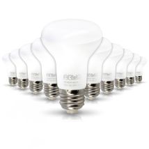 Lotto Di 10 Lampadine Led Spot R63 E27 9w Eq 60w Température De Couleur: Bianco Caldo 2700k